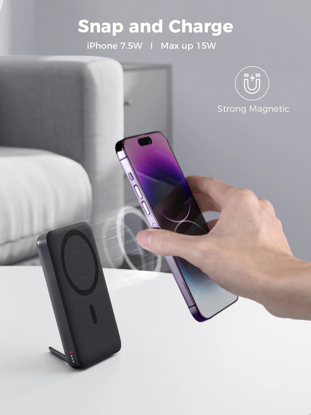 AUKEY MAGLINK WIRELESS POWER BANK 10000MAH PB-MS02