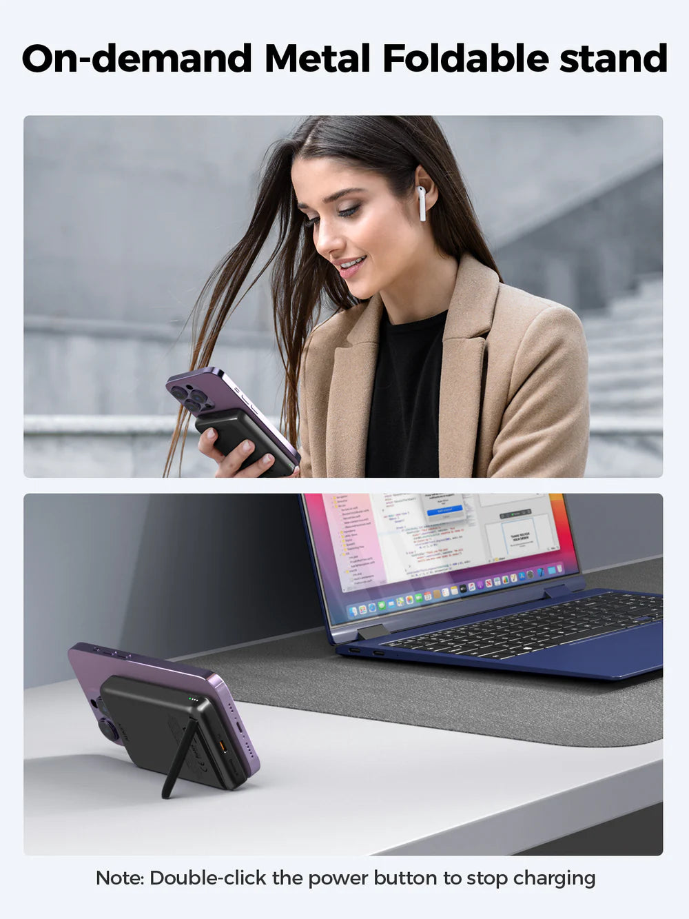 AUKEY MAGLINK WIRELESS POWER BANK 10000MAH PB-MS02