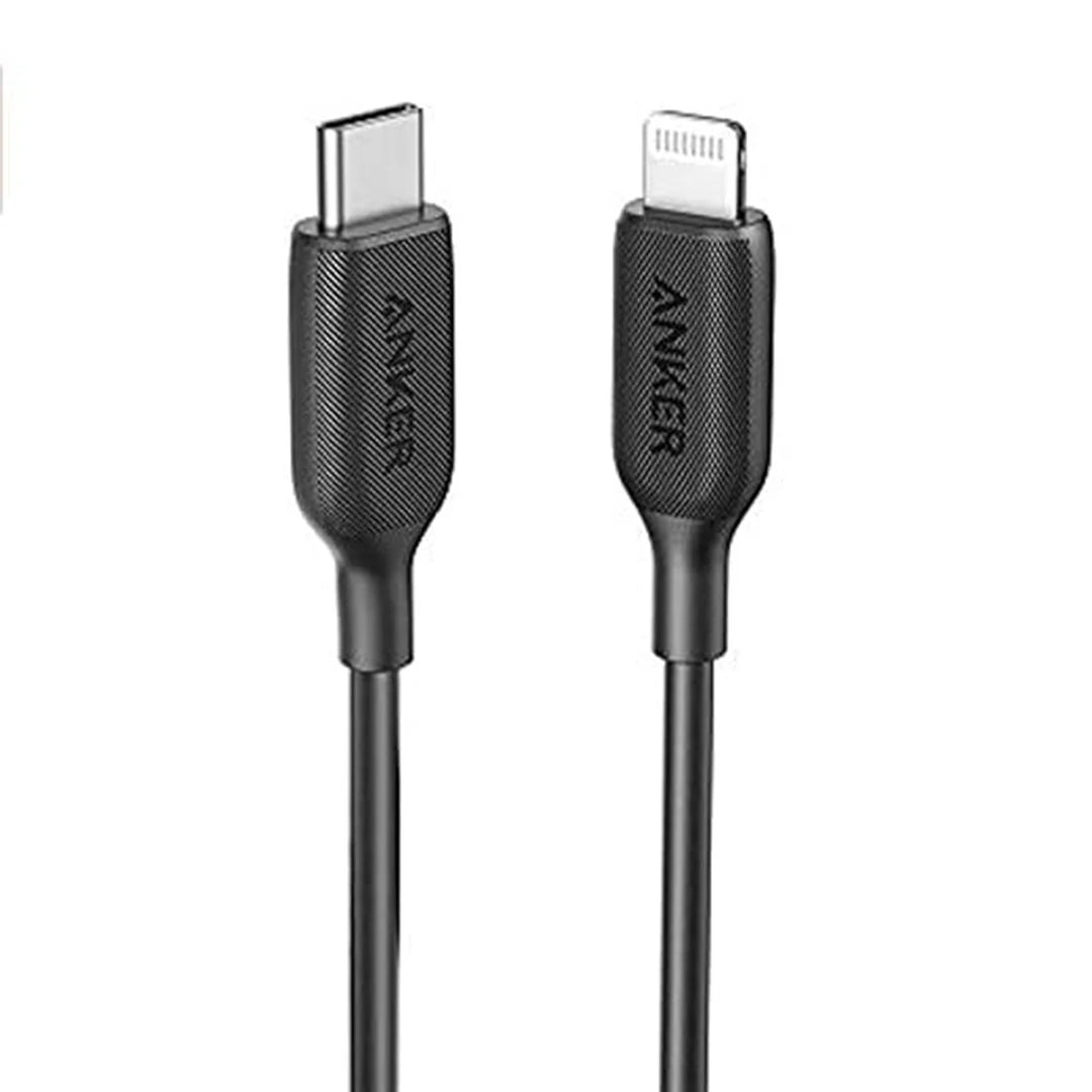 ANKER A8832H11 POWERLINE III USB-C CABLE W/ LIGHTNING CONNECTOR 3FT- BLACK