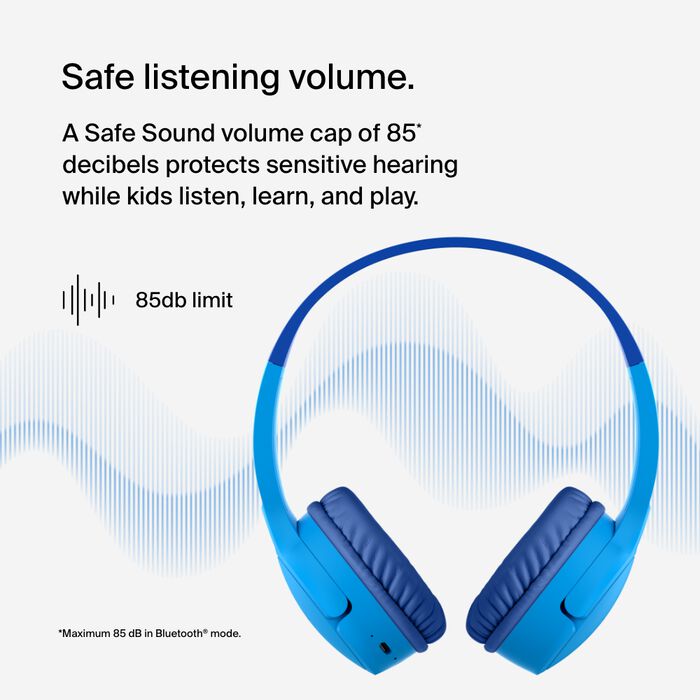 BELKIN SOUNDFORM MINI WIRELESS ON-EAR HEADPHONES FOR KIDS AUDOO2BTMX