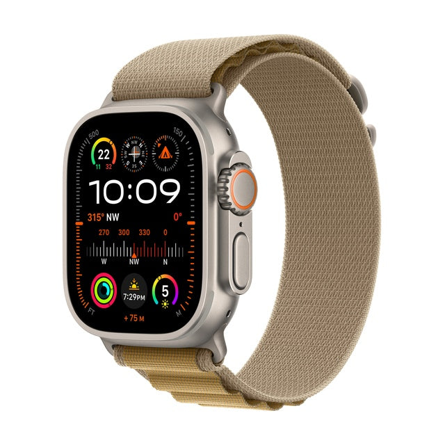 APPLE WATCH ULTRA 2 49MM NATURAL TITANIUM CASE WITH TAN ALPINE LOOP MX4F3QA/A