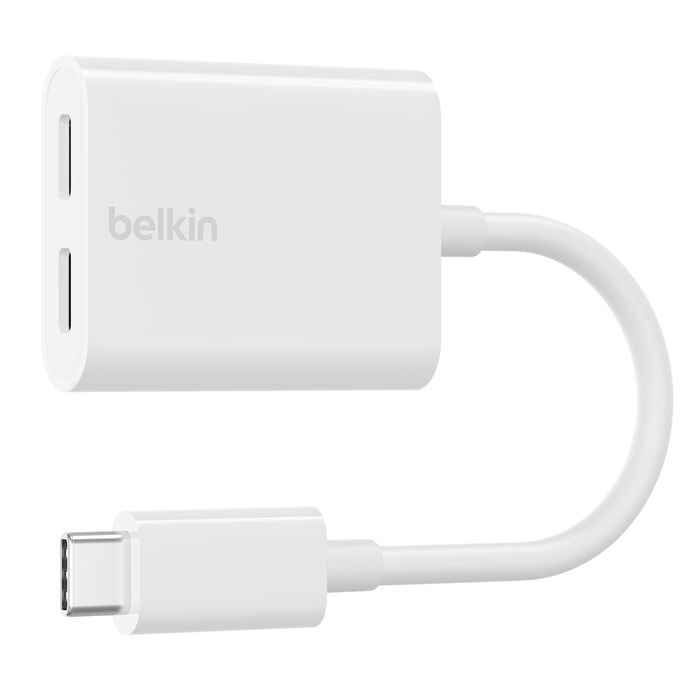 BELKIN ROCKSTAR USB-C AUDIO + CHARGER ADAPTER F7U081BTWH