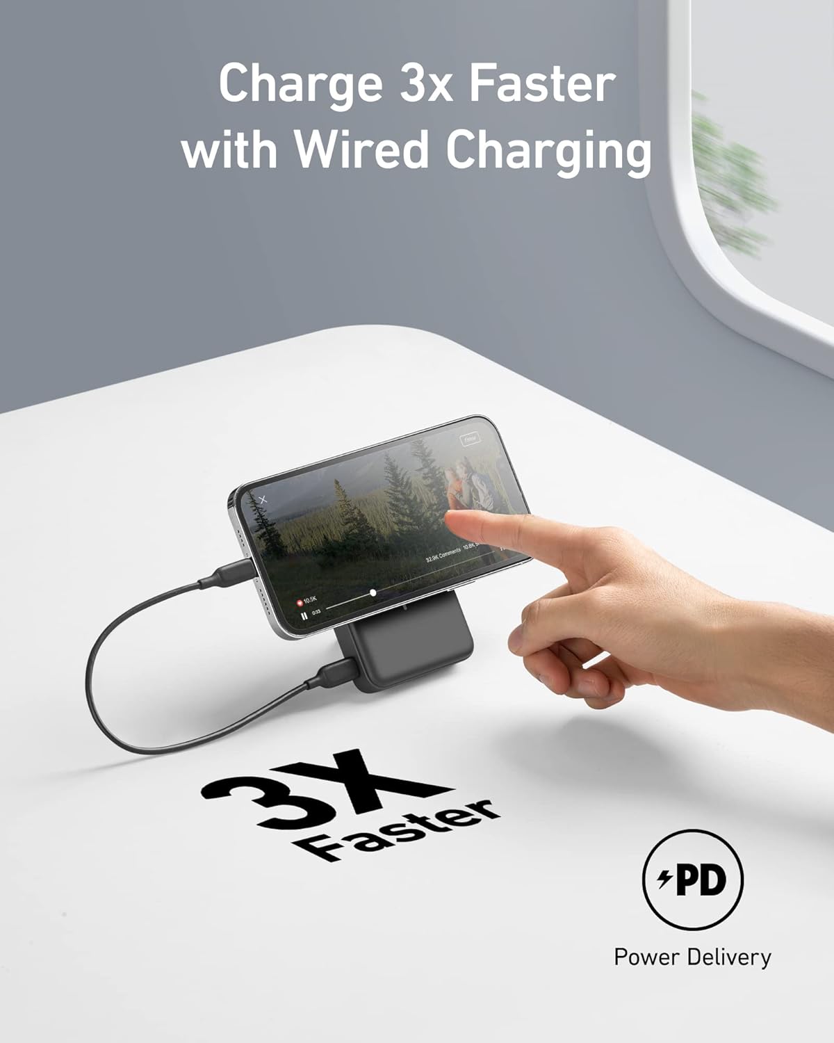 A1641H31 ANKER SNAP CHARGE CHILL 10000MAH WHITE