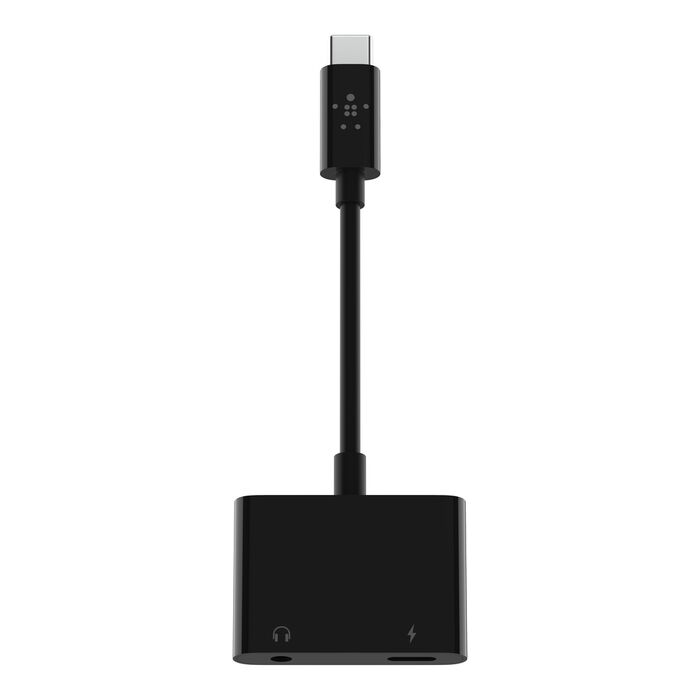 BELKIN CONNECTOR TYPE C 3.5MM AUDIO + USB-C CHARGE ADAPTER F7U080BTBLK