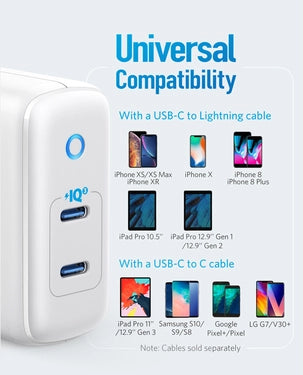 A2628K22 ANKER POWER PORT III DUO 36W WALL CHARGER WITH USB-C POWER