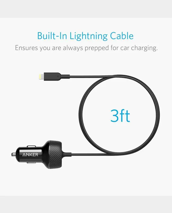 A2214H11 ANKER POWER DRIVE 2 ELITE WITH LIGHTNING CONNECTOR BLACK