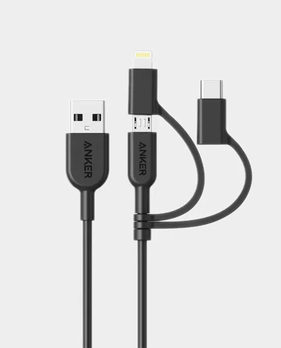 ANKER A8436H12 POWER LINE II 3 IN 1 CABLE BLACK