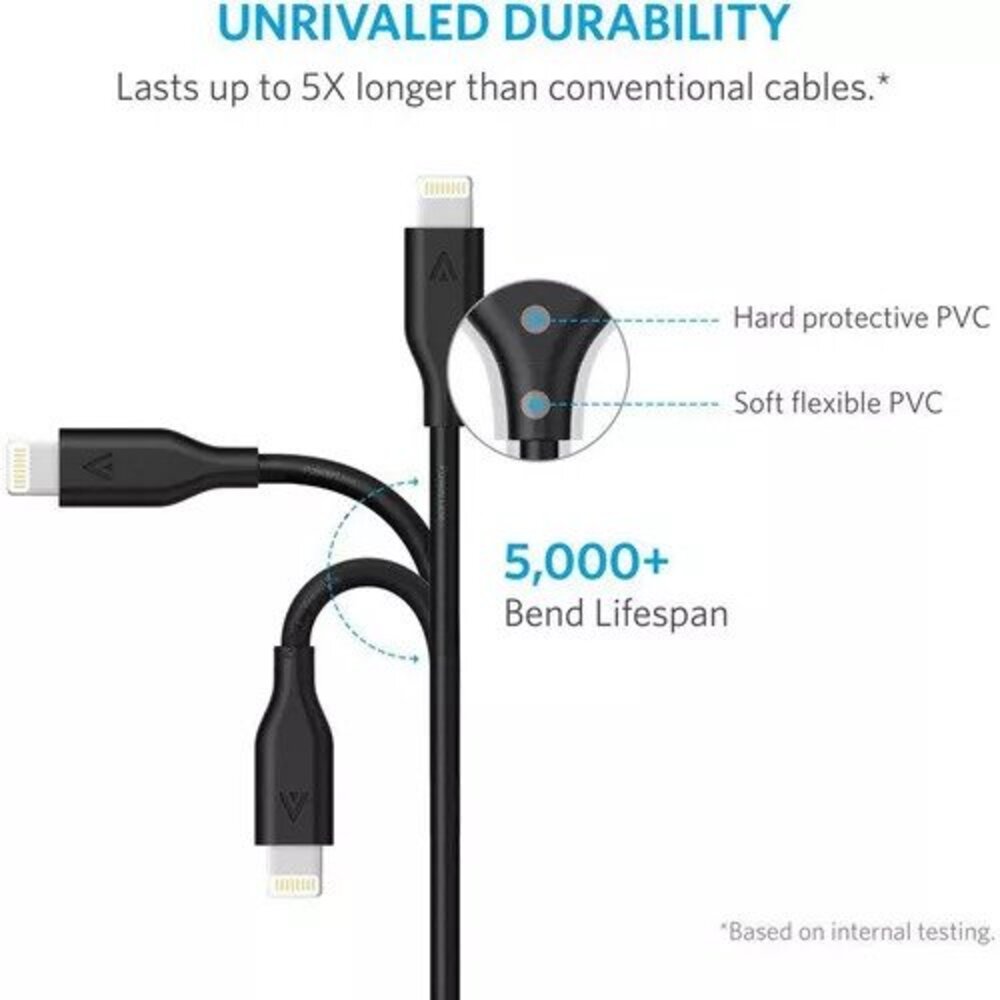 ANKER A8452H13 POWER LINE + II USB-A WITH LIGHTNING CONECTOR