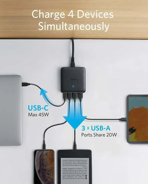 A2045K31 ANKER POWERPORT ATOM III SLIM -4 PORTS BLUE