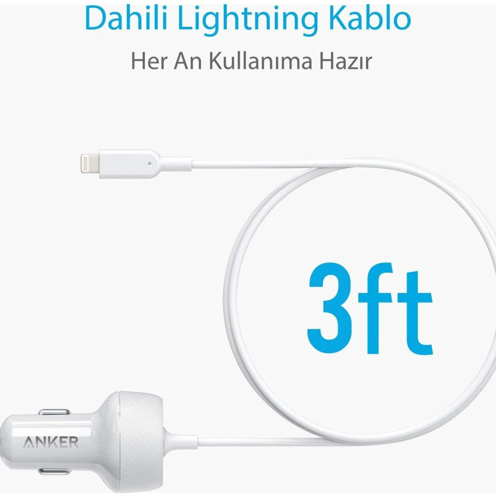 A2214H21 ANKER POWER DRIVE 2 ELITE WITH LIGHTNING CONNECTOR WHITE