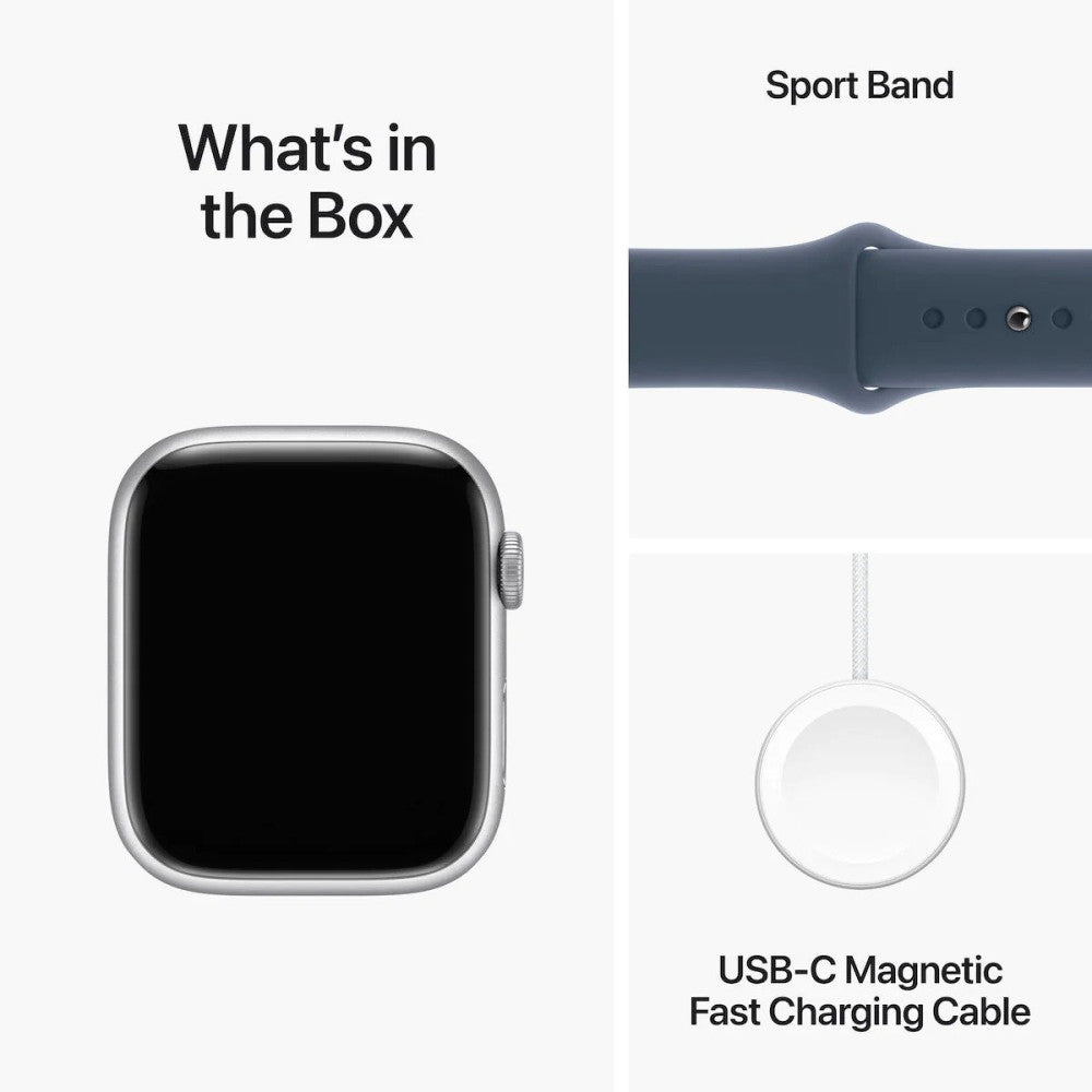 APPLE WATCH SERIES 9 45MM SILVER M/L MR9E3QA/A
