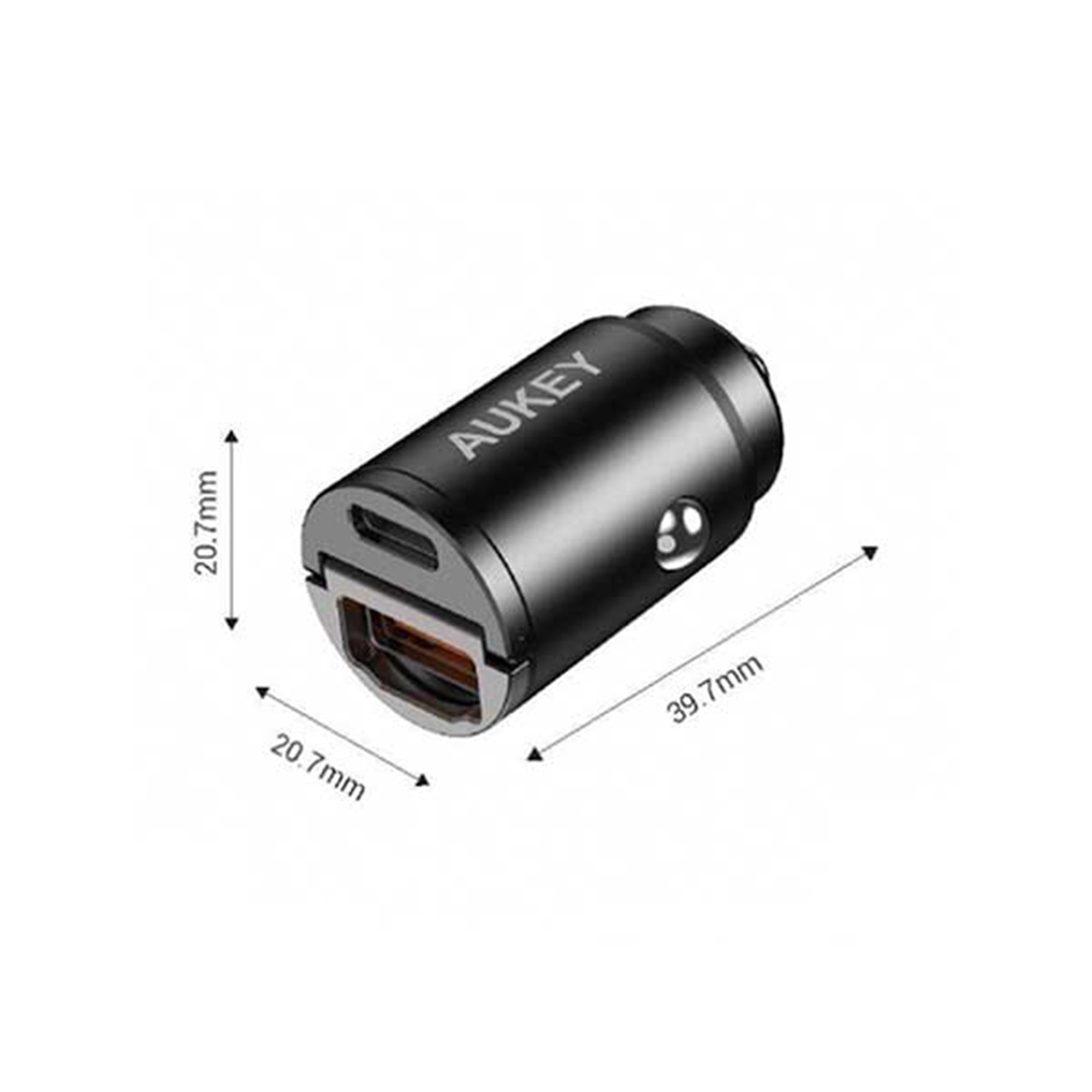 AUKEY ENDURO NANO CC 30W 2-PORT CAR CHARGER