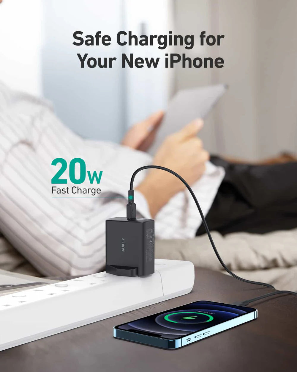 AUKEY DUAL PORT SWIFT 32W PD WALL CHARGER