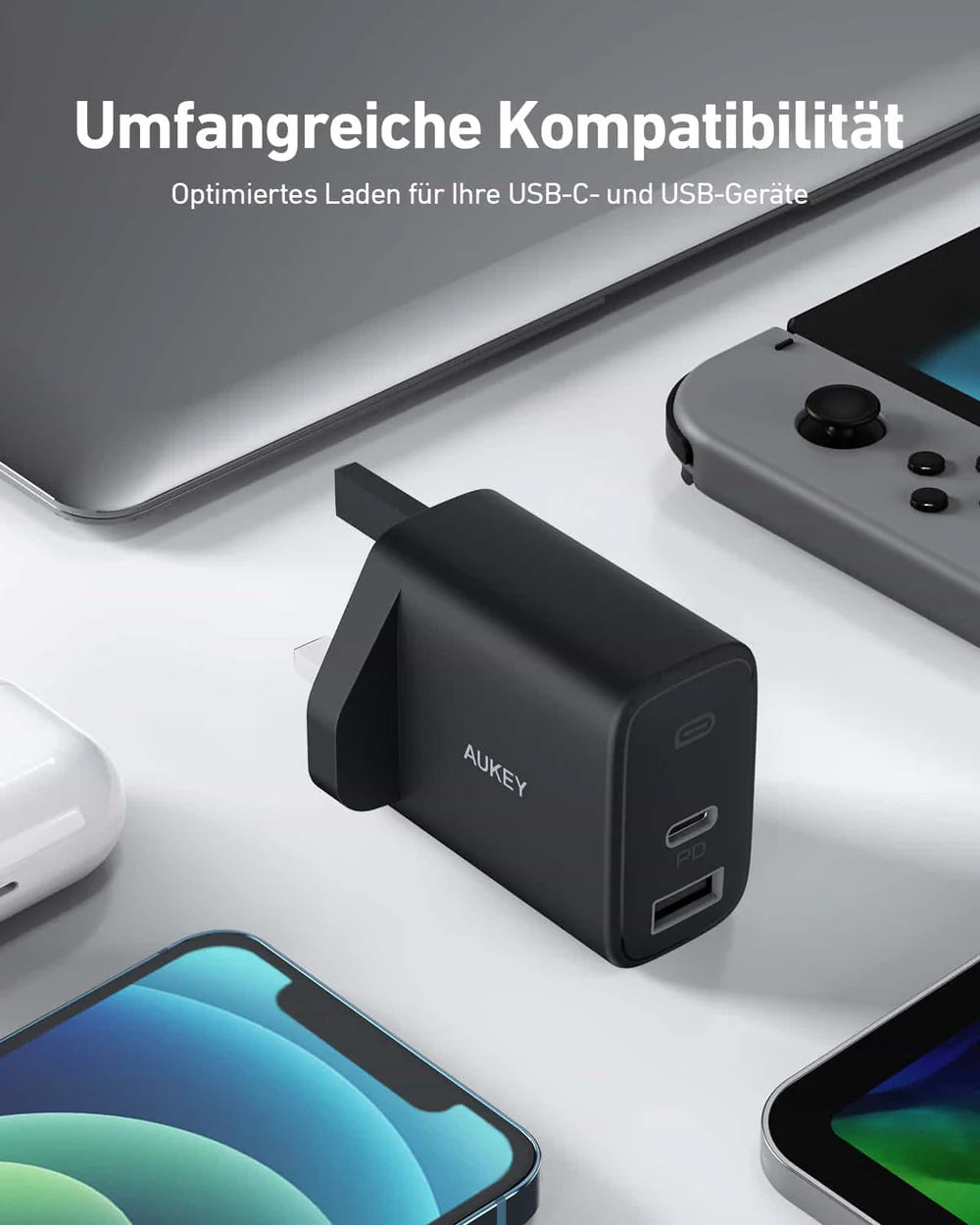 AUKEY DUAL PORT SWIFT 32W PD WALL CHARGER