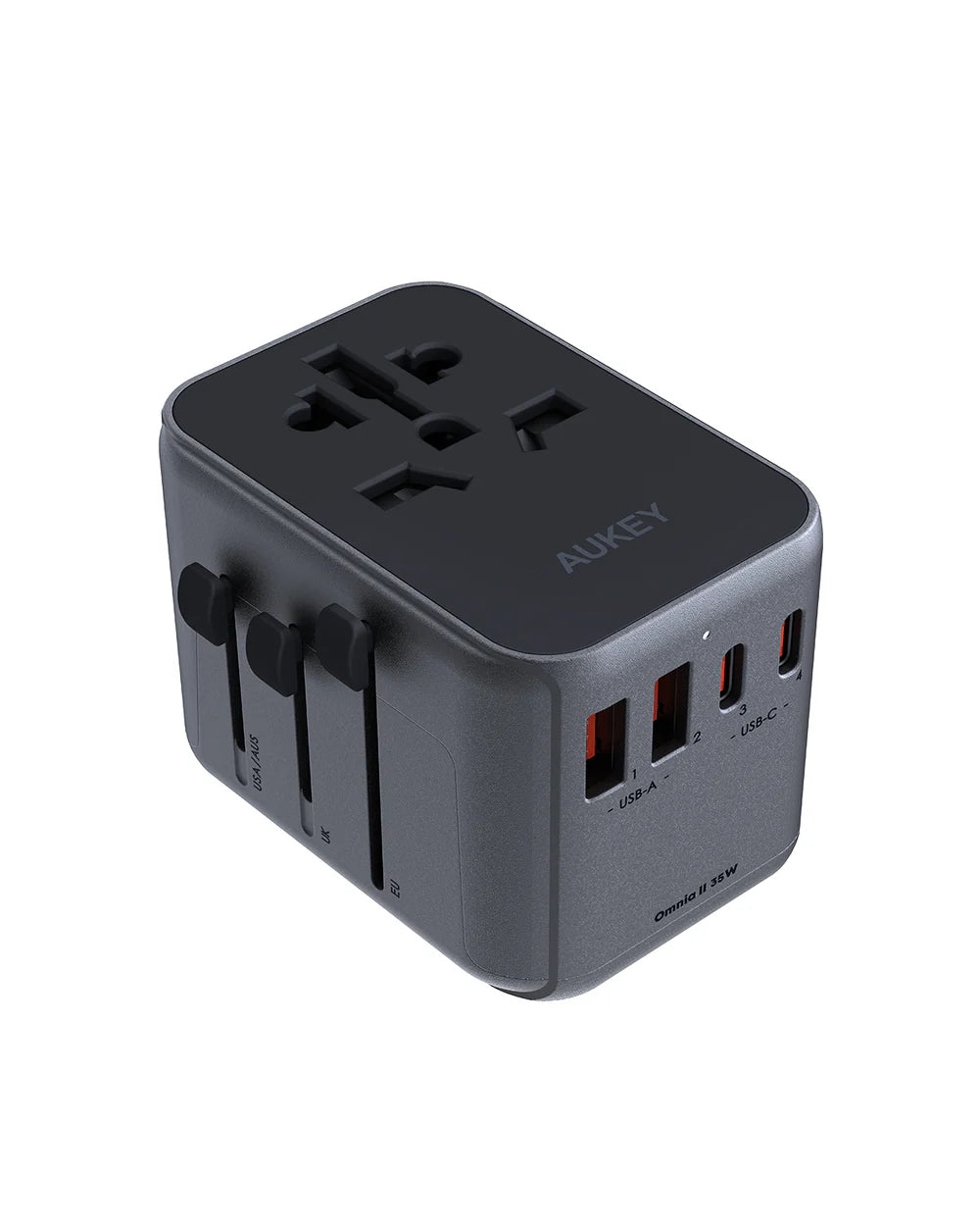 AUKEY MINIMA TRAVEL MATE UNIVERSAL ADAPTER WITH USB PORT