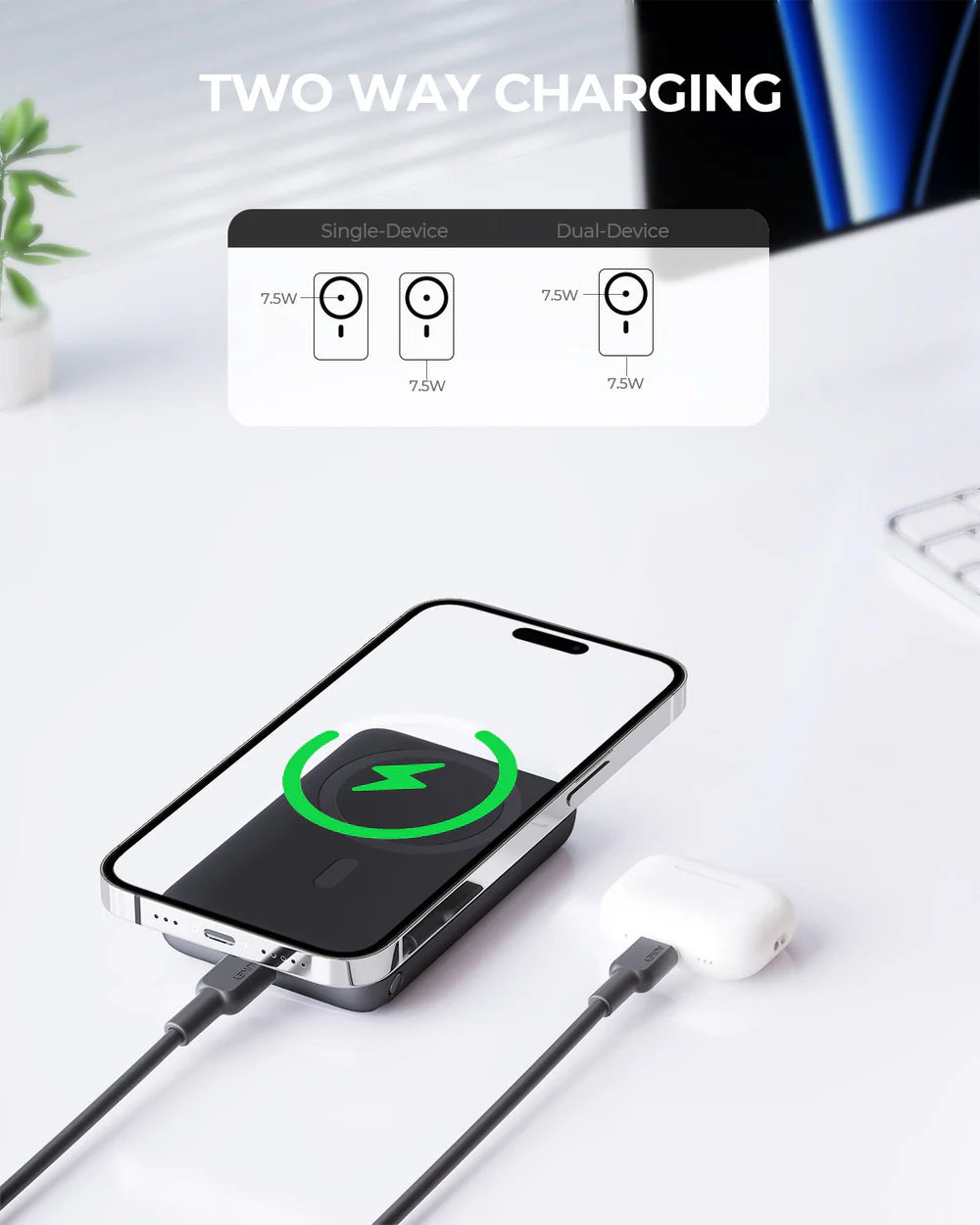 AUKEY WIRLESS POWER BANK 6700 MAH