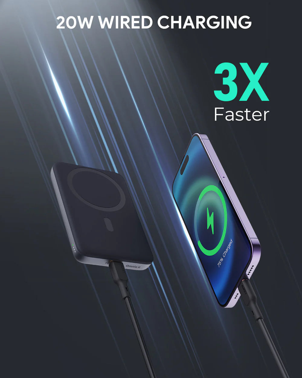 AUKEY WIRLESS POWER BANK 6700 MAH