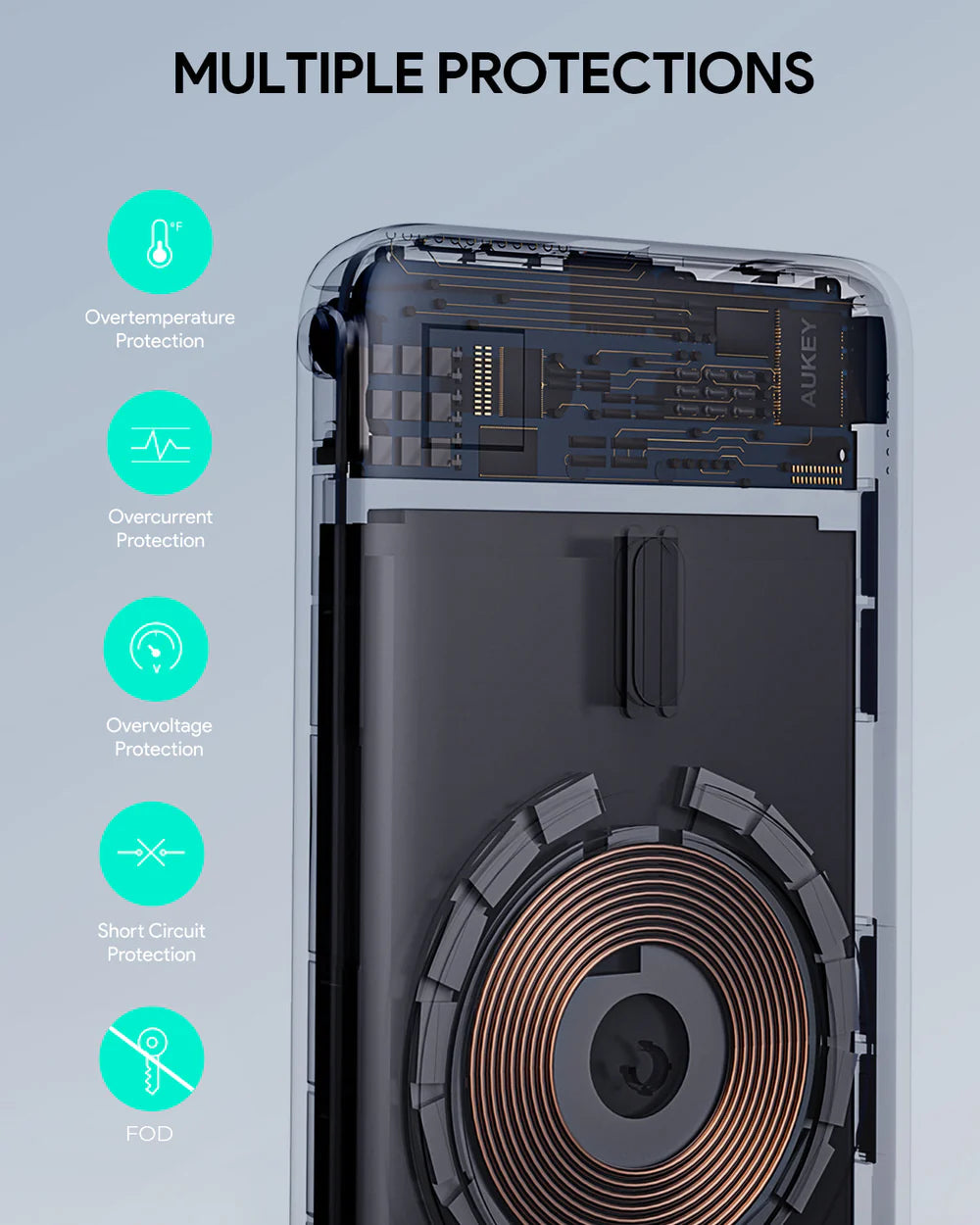 AUKEY WIRLESS POWER BANK 6700 MAH