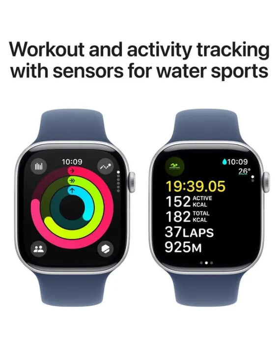 APPLE WATCH SERIES 10 46MM SILVER AL DENIM M/L MWWM3QI/A