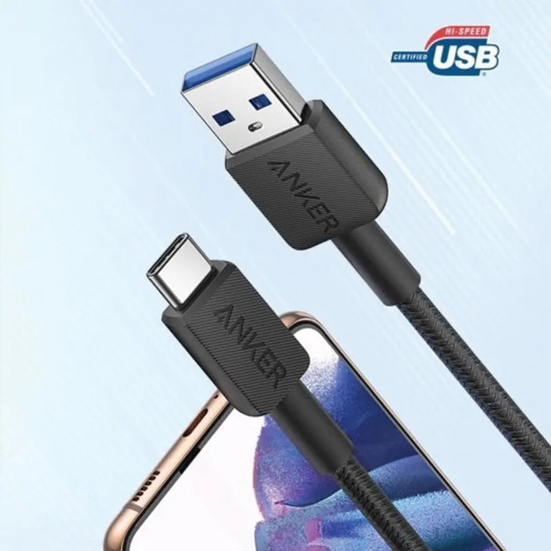 ANKER A81H6H11 322 USB TO USB-C CABLE (6FT 1.8M ) BLACK