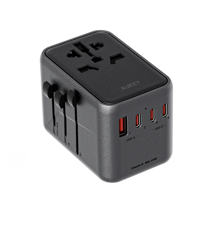 AUKEY TRAVEL MATE 65W ADAPTER WITH USB PORT