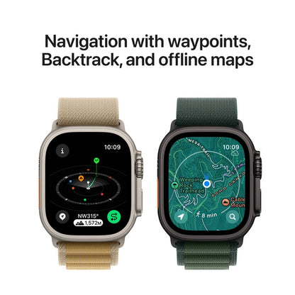 APPLE WATCH ULTRA 2 49MM NATURAL TITANIUM CASE WITH TAN ALPINE LOOP MX4F3QA/A