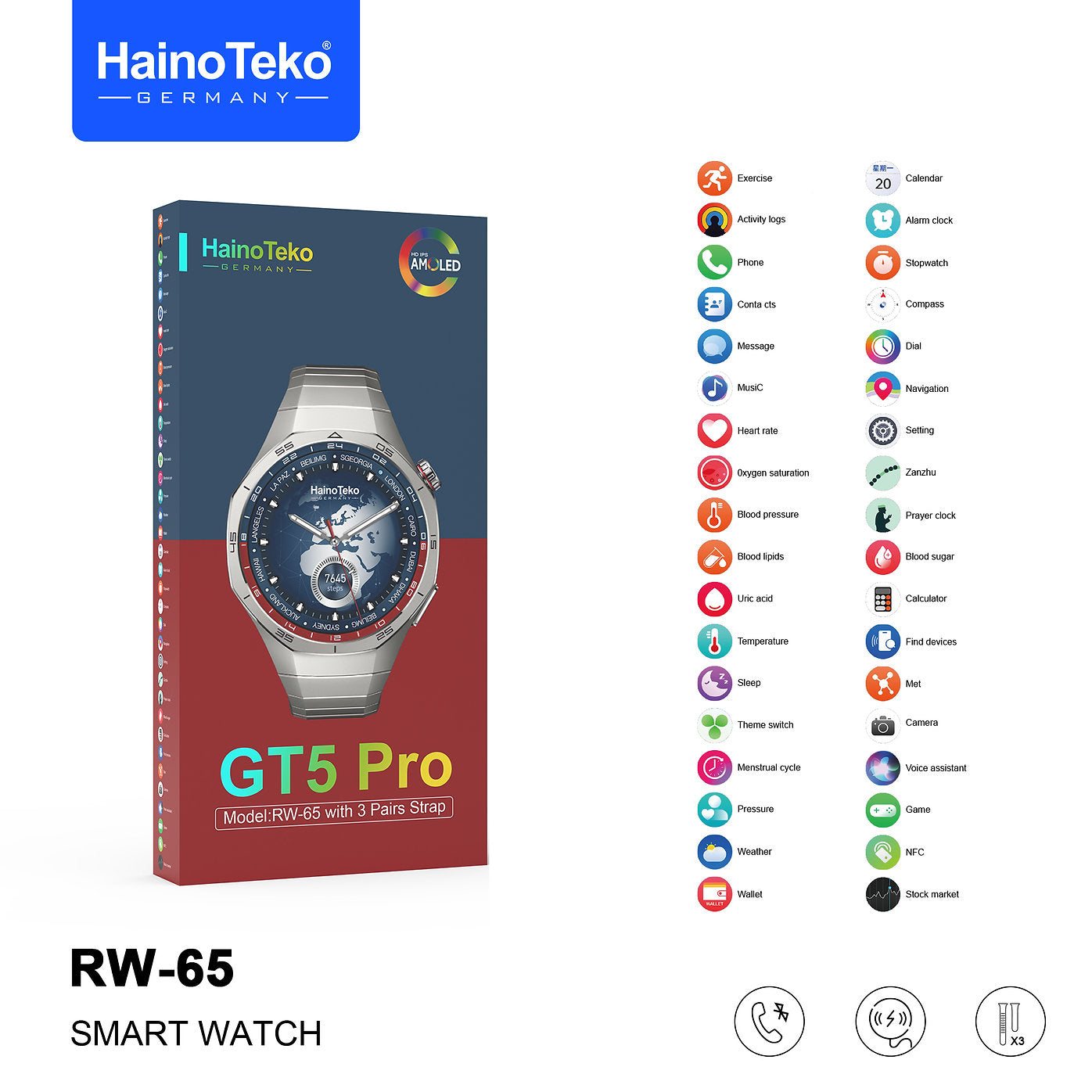 HAINOTEKO GT5 PRO RW 65 SMART WATCH