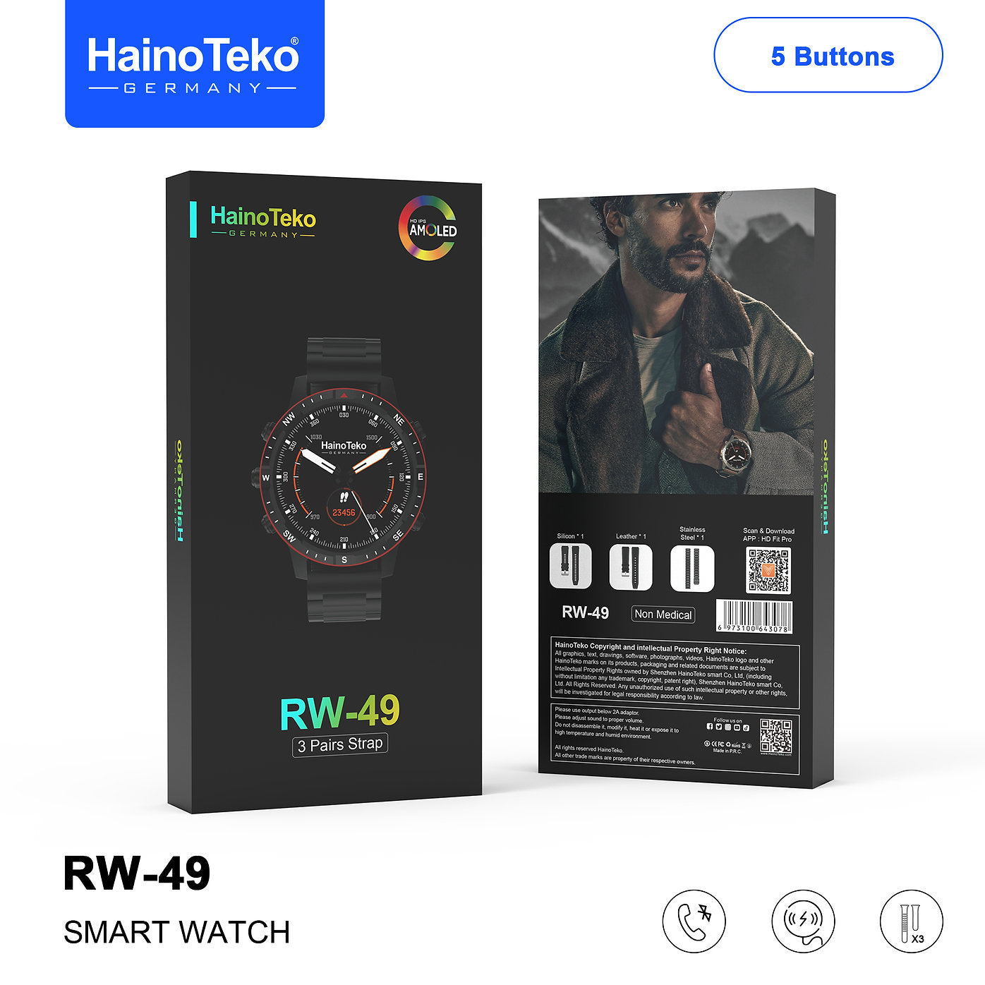 HAINOTEKO RW 49 SMART WATCH