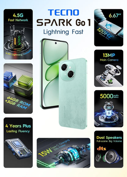 TECHNO KL4 SPARK GO 1 4G 3/64 GB MAGIC SKIN GREEN