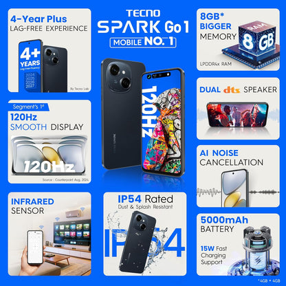 TECHNO KL4 SPARK GO 1 3/64 GB STARTRAIL BLACK
