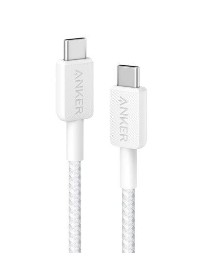 ANKER A81F5H21 322 USB-C TO USB -C CABLE (3FT) WHITE