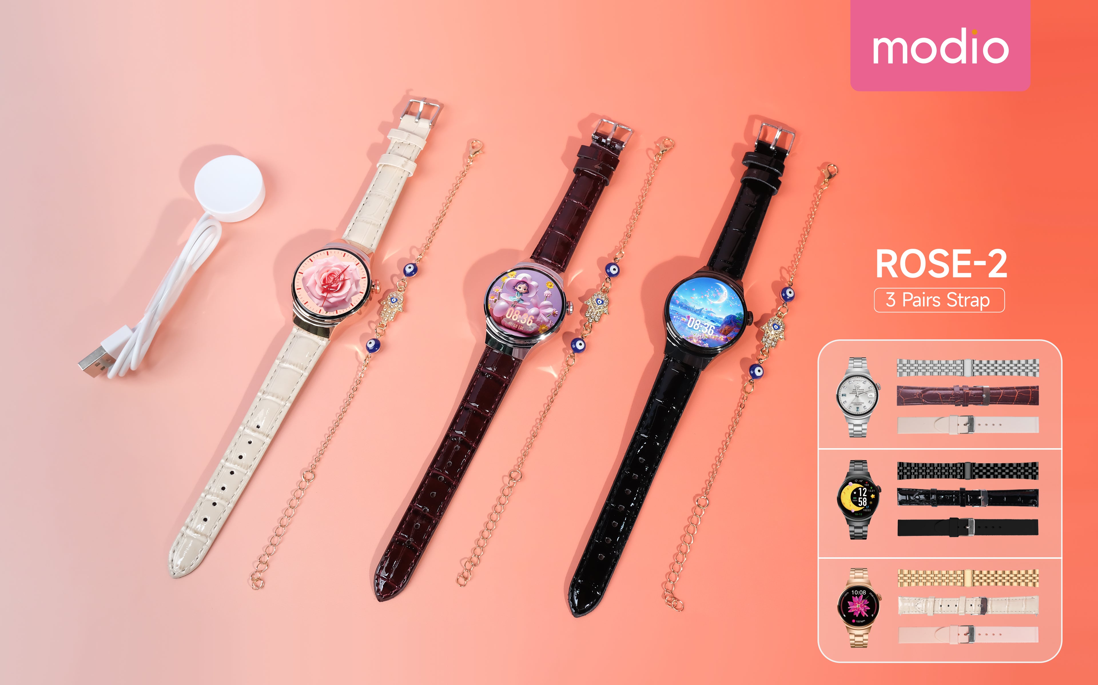 SMART WATCH MODIO ROSE-2