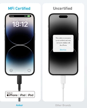 كابل أنكر A81B5H11 322 USB-C إلى Lightning (3 أقدام، 0.9 متر) أسود