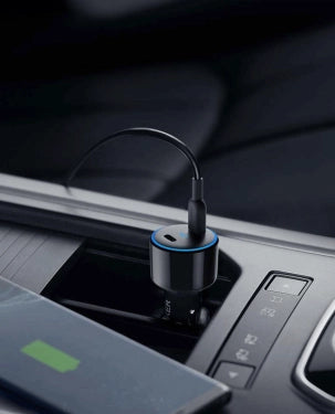 شاحن سيارة أنكر A2725H11 باور درايف+ ثنائي 48 واط مع منفذي USB - أسود