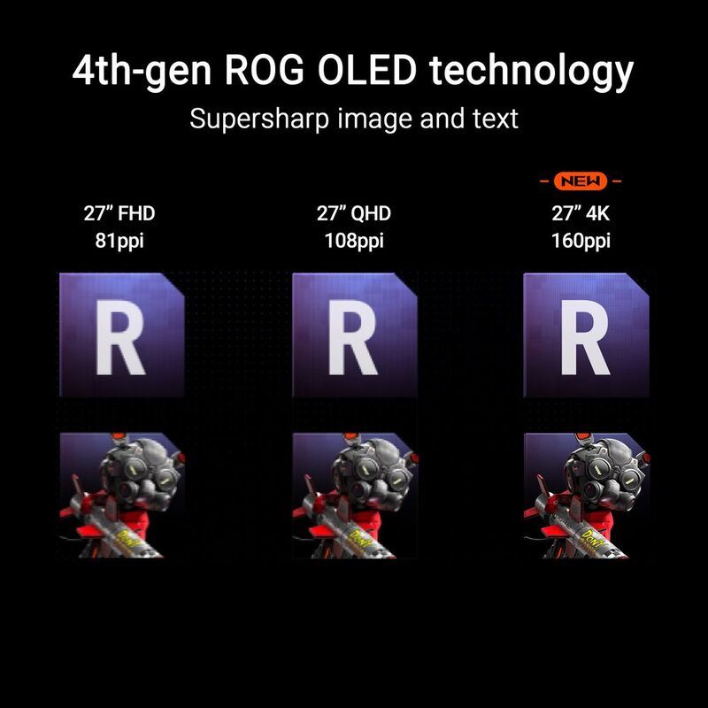 ASUS ROG SWIFT OLED 4K 26.5 INCH VIEWABLE PG27UCDM