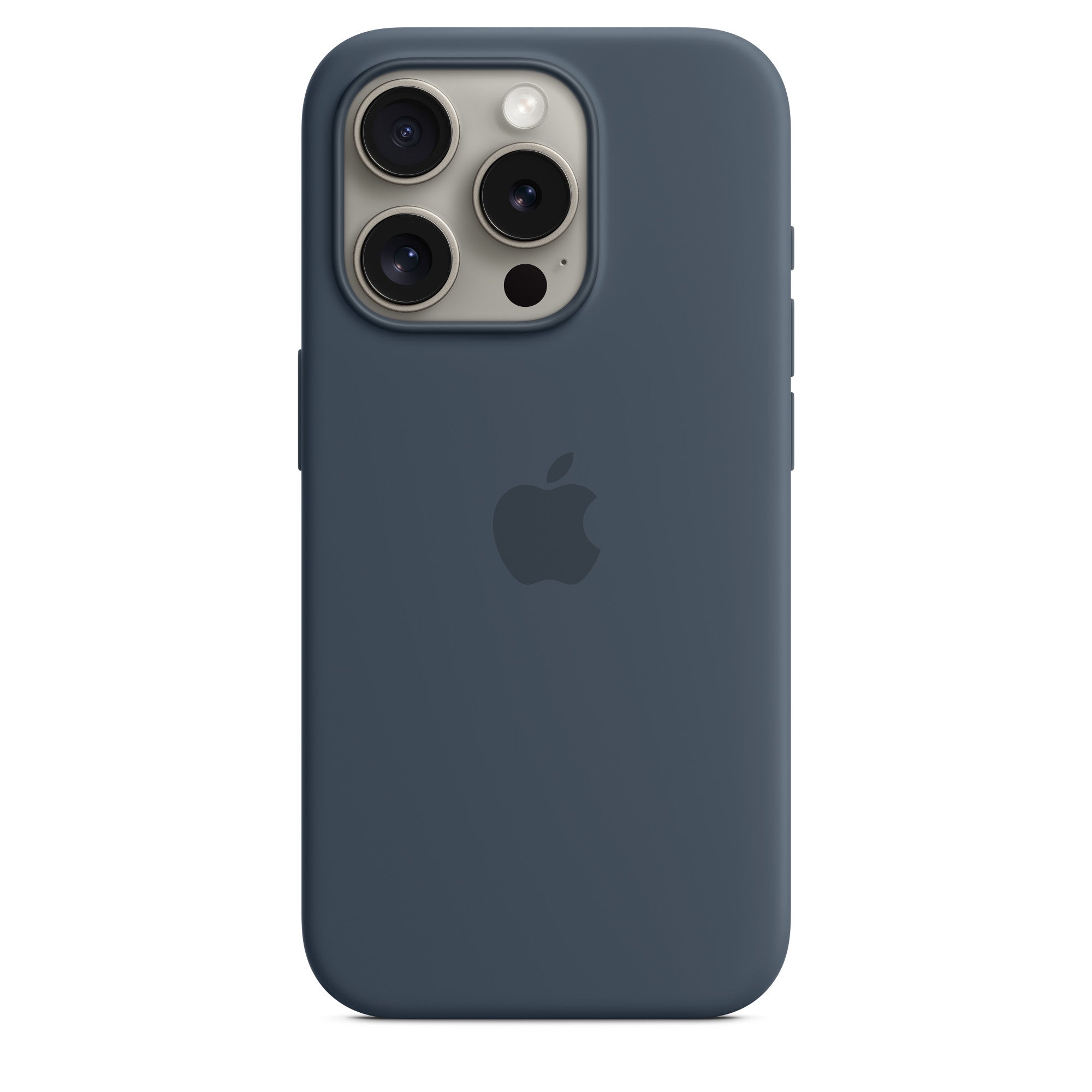IPHONE 15 PRO SILICONE CASE WITH MAGSAFE STORM BLUE MT1D3FE/A