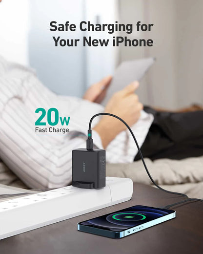 AUKEY DUAL PORT SWIFT 32W PD WALL CHARGER