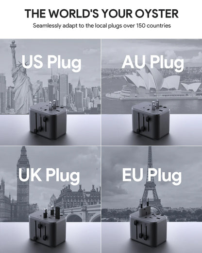 AUKEY TRAVEL MATE 65W ADAPTER WITH USB PORT