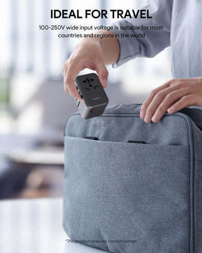 AUKEY TRAVEL MATE 65W ADAPTER WITH USB PORT