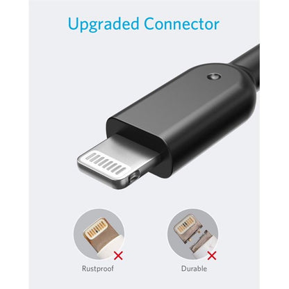 كابل أنكر A8434H12 باور لاين II USB إلى لايتنينج بطول 3 أمتار، أسود