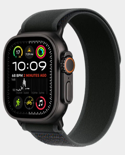 APPLE WATCH ULTRA 2 49MM BLACK TITANIUM CASE BLACK TRAIL LOOP  M/L MX4V3QA/A