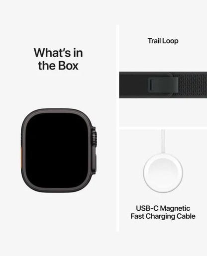 APPLE WATCH ULTRA 2 49MM BLACK TITANIUM CASE BLACK TRAIL LOOP  M/L MX4V3QA/A