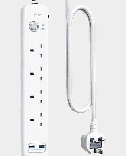 أنكر A9141K21 باور إكستينديد USB 4 شرائح أبيض 