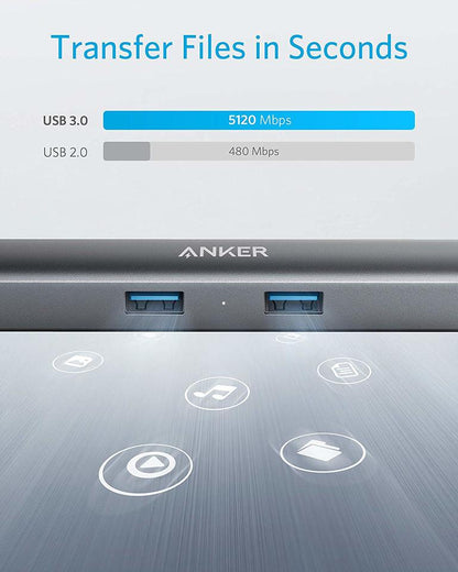 موزع USB-C فائق النحافة A8338HA1 من أنكر 5 في 1
