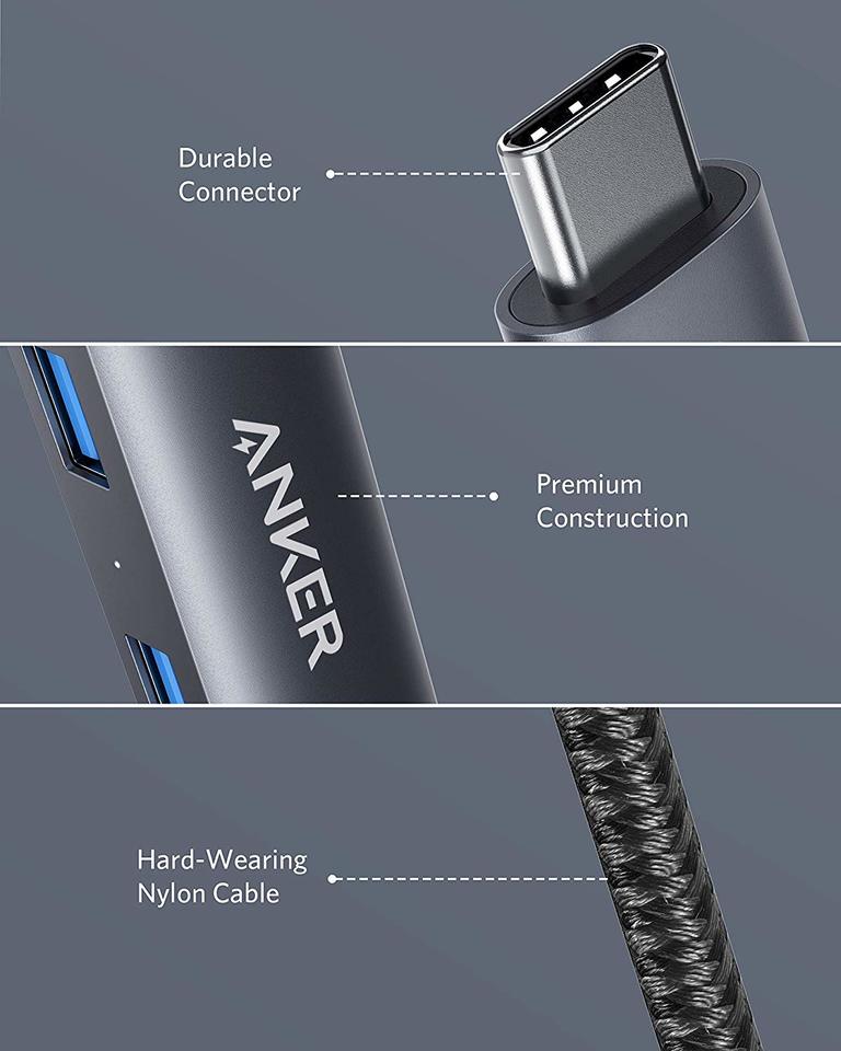موزع USB-C فائق النحافة A8338HA1 من أنكر 5 في 1