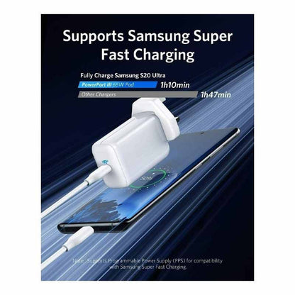 شاحن كمبيوتر محمول A2712H21 من ANKER بقوة 65 واط بمنفذ USB C