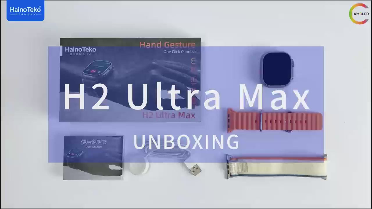 تحميل الفيديو: HAINOTEKO H2 ULTRA MAX SMART WATCH